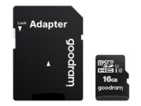 GOODRAM M1AA - Flash memory card (SD adapter included) - 16 GB - UHS-I / Class10 - microSDHC UHS-I M1AA-0160R12