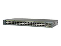 Cisco Catalyst 2960-Plus 48PST-L - Switch - Managed - 48 x 10/100 (PoE) + 2 x Gigabit SFP + 2 x 10/100/1000 - rack-mountable - PoE (370 W) WS-C2960+48PST-L