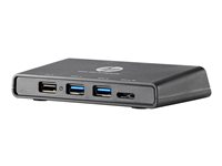 HP 3001pr USB 3.0 Port Replicator - Docking station - USB - VGA, HDMI - 1GbE - United Kingdom F3S42AA#ABU-D1