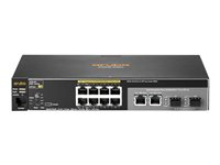 HPE Aruba 2530-8G-PoE+ - Switch - Managed - 8 x 10/100/1000 (PoE+) + 2 x combo Gigabit SFP - desktop, rack-mountable, wall-mountable - PoE+ J9774A#ABB
