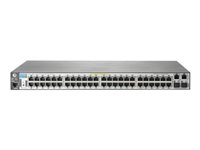 HPE Aruba 2620-48-PoE+ - Switch - L4 - Managed - 48 x 10/100 (PoE) + 2 x 10/100/1000 + 2 x SFP - desktop, rack-mountable - PoE J9627A#ABB-REF